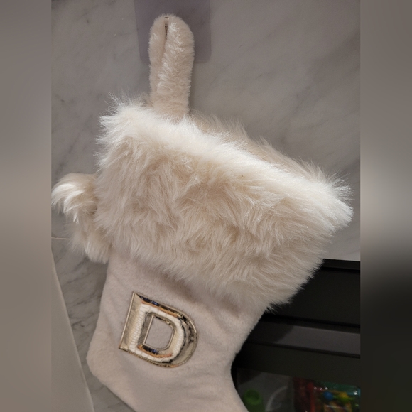 Faux Fur Monogram Christmas Stocking - Picture 3 of 4